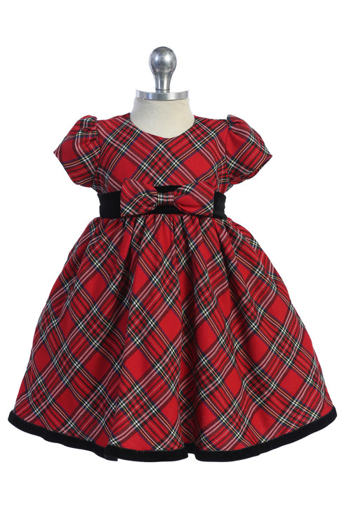 Baby Girls Elegant Dress with Bow Accent 6-24 Months